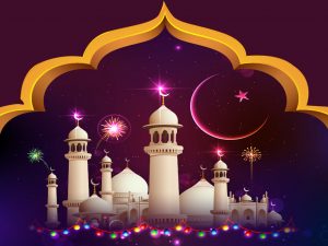 eid mubarak castle background