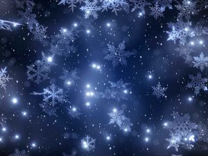 snowflakes on dark blue background
