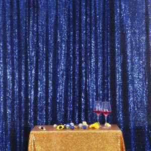 Navy Blue Sequin Photo Booth Backdrop