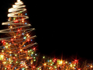 lighted spiral christmas tree